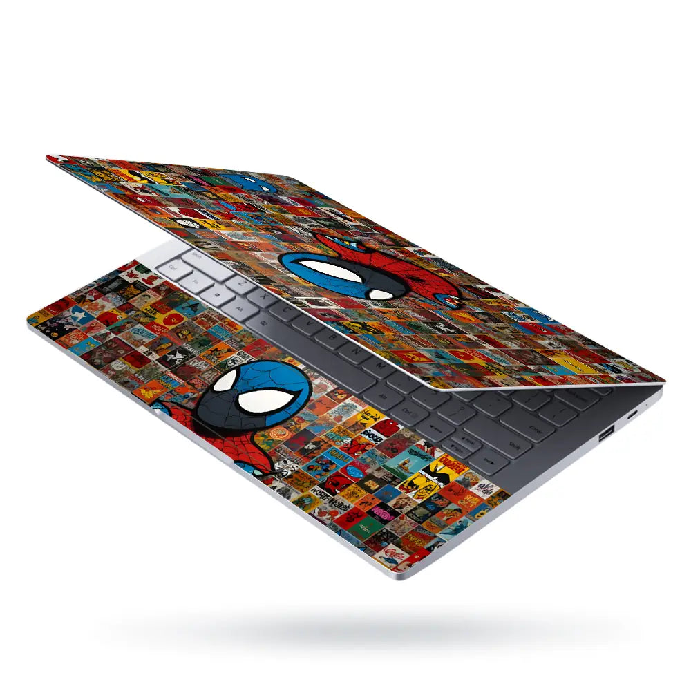 Spiderman Collage Laptop Skin - View 3