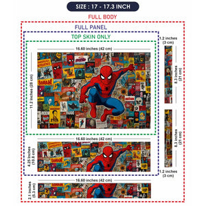 Spiderman Jump Collage Laptop Skin - View 9