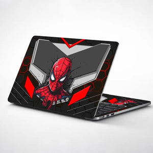 Spiderman Red Mask Armor Laptop Skin - View 1