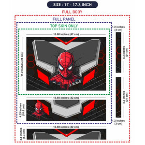 Spiderman Red Mask Armor Laptop Skin - View 9