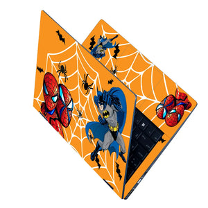 Spiderman vs Batman Web Laptop Skin - View 2