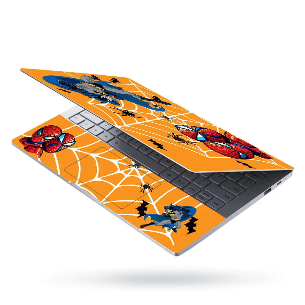 Spiderman vs Batman Web Laptop Skin - View 3