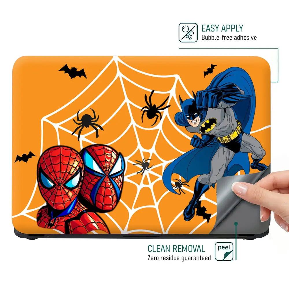 Spiderman vs Batman Web Laptop Skin - View 4