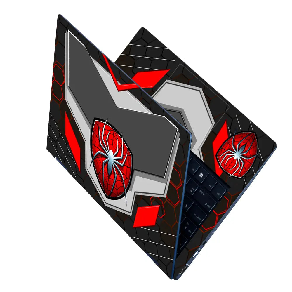 Spiderman Web Emblem Laptop Skin - View 2
