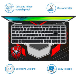 Spiderman Web Emblem Laptop Skin - View 5