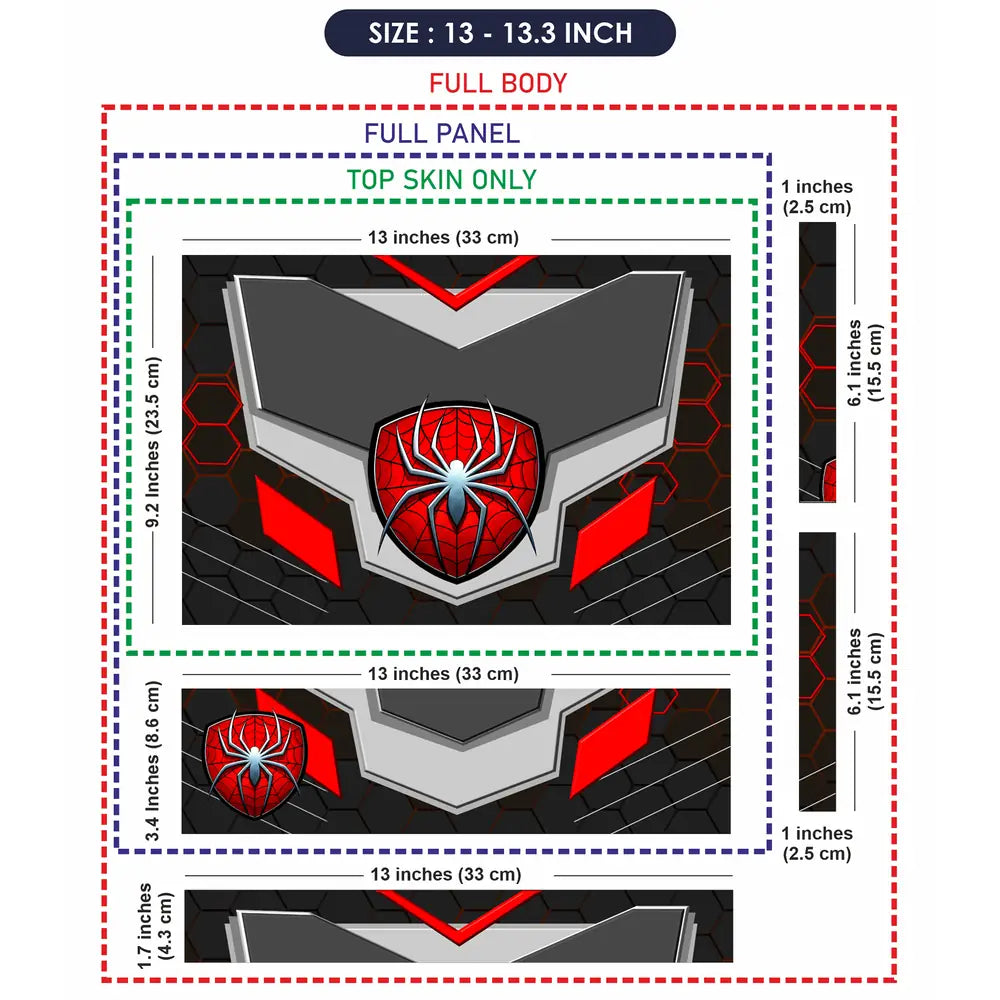 Spiderman Web Emblem Laptop Skin - View 6