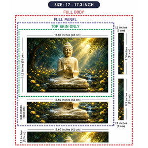 Spiritual Buddha Gold Forest Laptop Skin - View 9