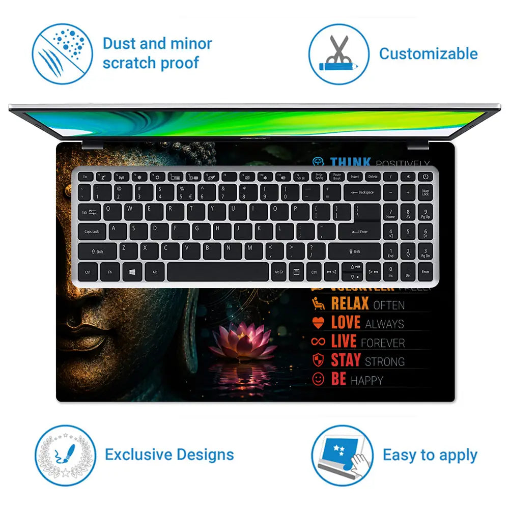 Spiritual Buddha Life Laptop Skin - View 5