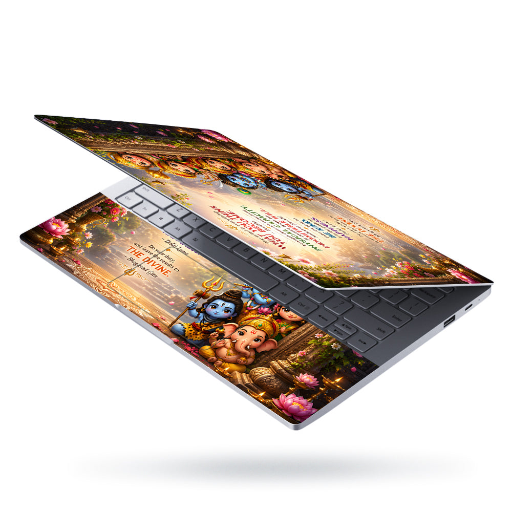Spiritual Hindu Deities Quotes Garden Laptop Skin - View 3