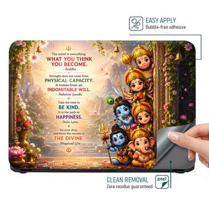 Spiritual Hindu Deities Quotes Garden Laptop Skin - View 4
