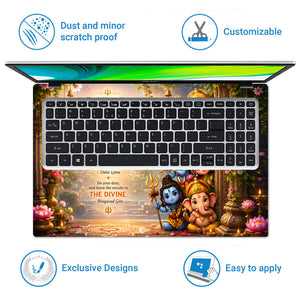 Spiritual Hindu Deities Quotes Garden Laptop Skin - View 5