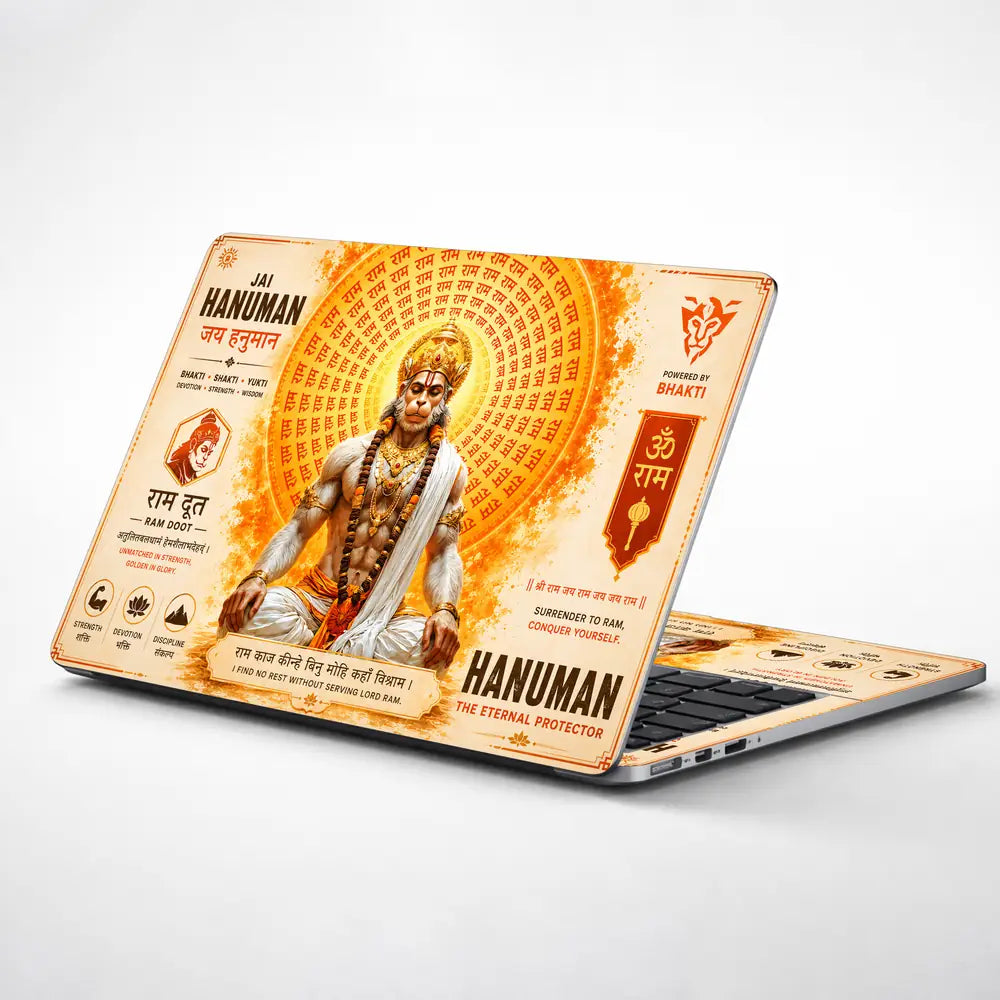 Spiritual Hindu Hanuman Eternal Protector Magazine Laptop Skin - View 1