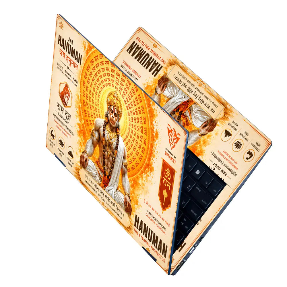 Spiritual Hindu Hanuman Eternal Protector Magazine Laptop Skin - View 2