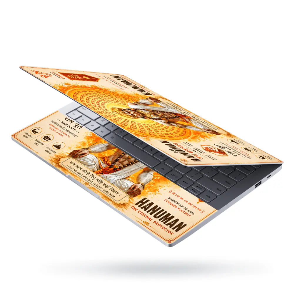 Spiritual Hindu Hanuman Eternal Protector Magazine Laptop Skin - View 3