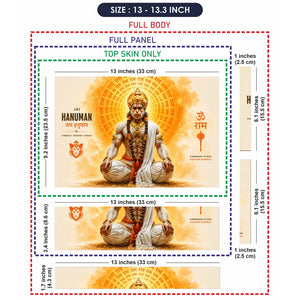 Spiritual Hindu Hanuman Jai Aura Meditation Laptop Skin - View 6