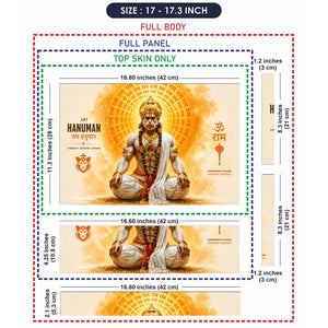 Spiritual Hindu Hanuman Jai Aura Meditation Laptop Skin - View 9
