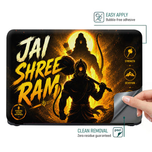 Spiritual Hindu Hanuman Jai Shree Ram Devotion Laptop Skin - View 4