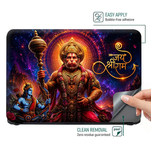 Spiritual Hindu Hanuman Jai Shree Ram Laptop Skin - View 4