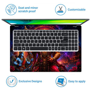 Spiritual Hindu Hanuman Jai Shree Ram Laptop Skin - View 5