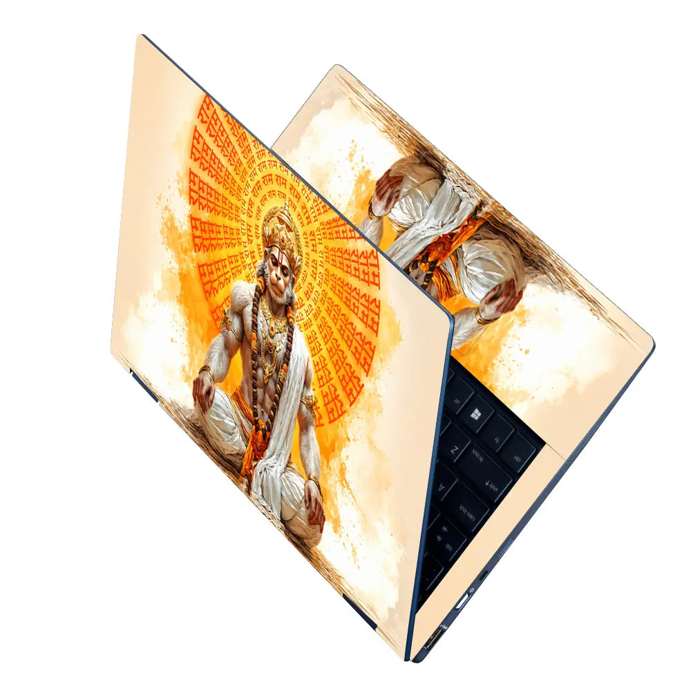 Spiritual Hindu Hanuman Meditation Ram Aura Laptop Skin - View 2