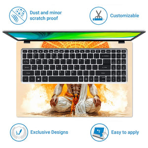 Spiritual Hindu Hanuman Meditation Ram Aura Laptop Skin - View 5