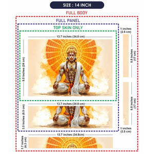 Spiritual Hindu Hanuman Meditation Ram Aura Laptop Skin - View 7