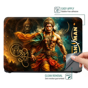 Spiritual Hindu Hanuman Strength Devotion Courage Laptop Skin - View 4