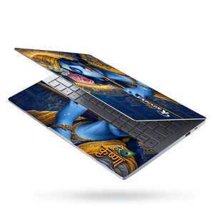 Spiritual Hindu Krishna Flute Laptop Skin - View 3