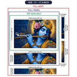 Spiritual Hindu Krishna Flute Laptop Skin - View 9