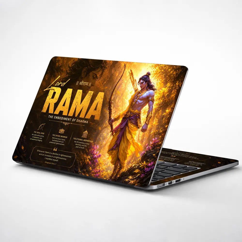 Spiritual Hindu Rama Dharma Laptop Skin - View 1