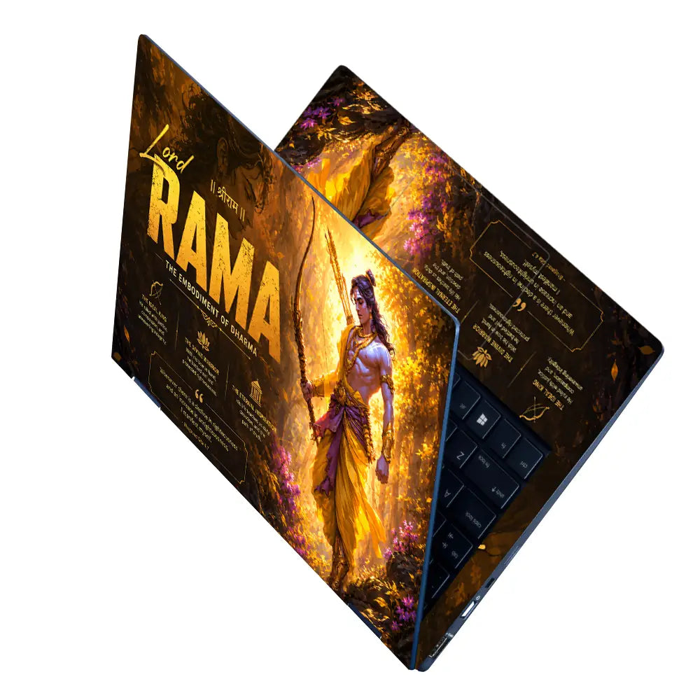 Spiritual Hindu Rama Dharma Laptop Skin - View 2