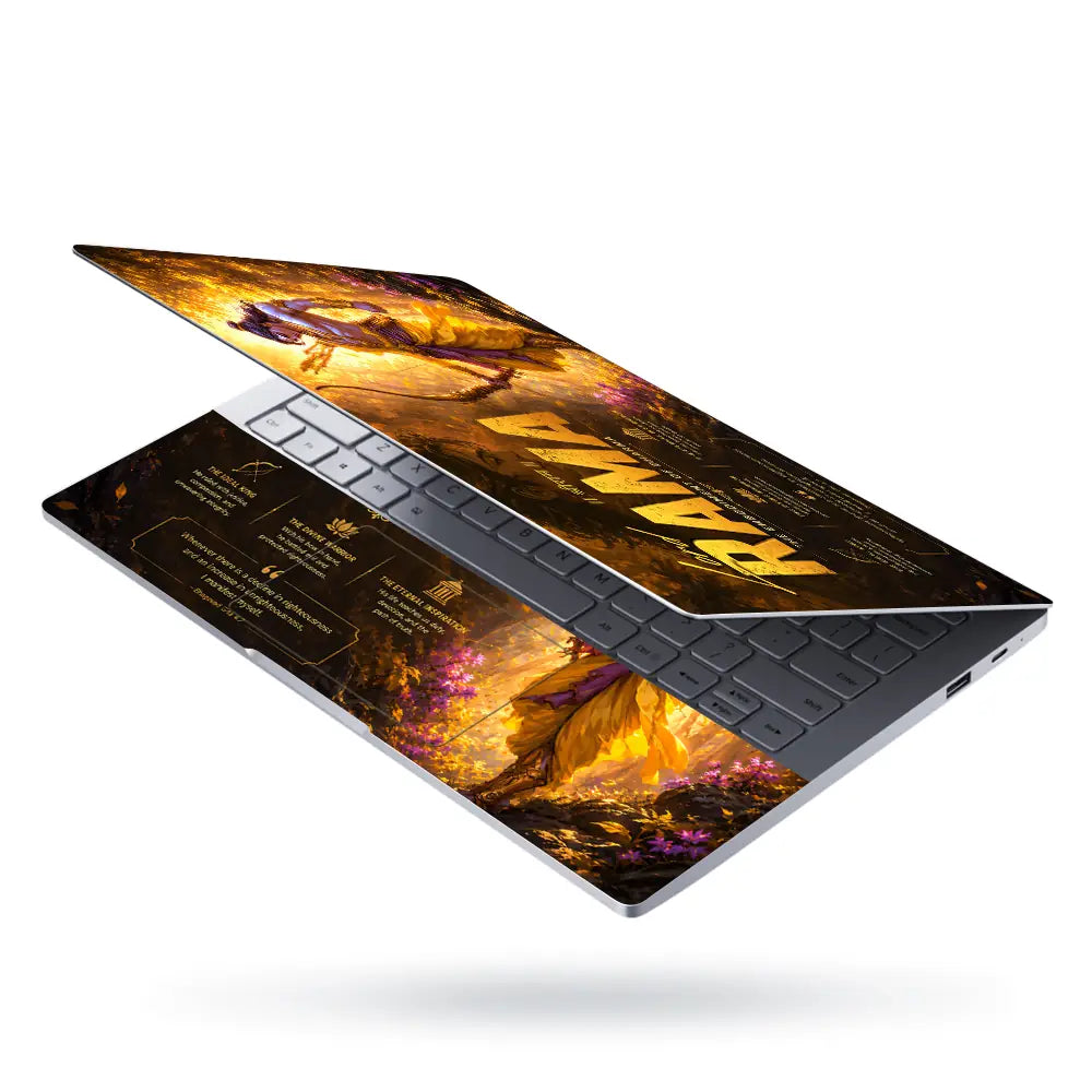 Spiritual Hindu Rama Dharma Laptop Skin - View 3
