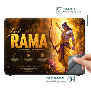 Spiritual Hindu Rama Dharma Laptop Skin - View 4