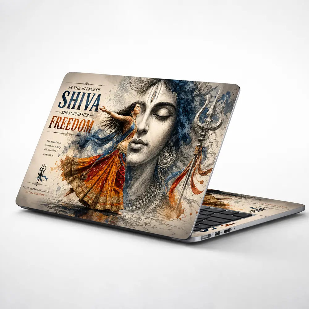 Spiritual Hindu Shiva Freedom Laptop Skin - View 1
