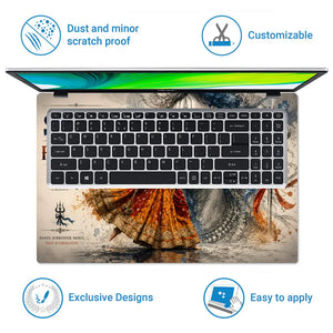 Spiritual Hindu Shiva Freedom Laptop Skin - View 5