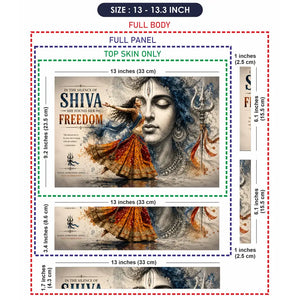 Spiritual Hindu Shiva Freedom Laptop Skin - View 6