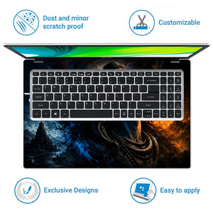 Spiritual Hindu Shiva Har Har Mahadev Face Laptop Skin - View 5