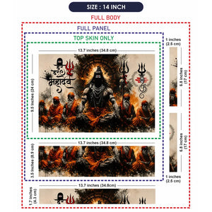 Spiritual Hindu Shiva Mahadev Sadhus Meditation Laptop Skin - View 7
