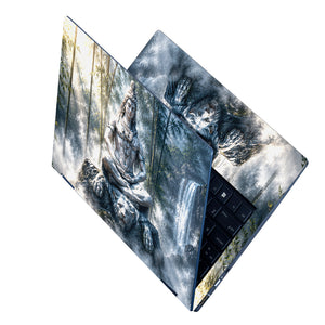 Spiritual Hindu Shiva Meditation Tiger Bamboo Laptop Skin - View 2