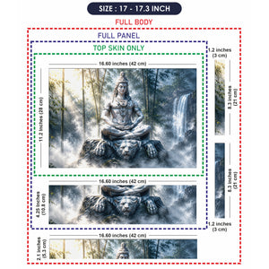 Spiritual Hindu Shiva Meditation Tiger Bamboo Laptop Skin - View 9