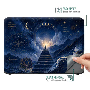 Spiritual Manifestation Moon Stairway Laptop Skin - View 4