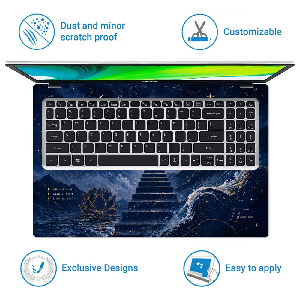 Spiritual Manifestation Moon Stairway Laptop Skin - View 5