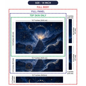 Spiritual Manifestation Moon Stairway Laptop Skin - View 7