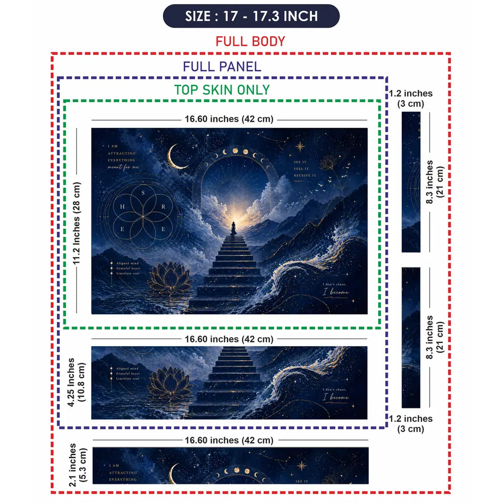 Spiritual Manifestation Moon Stairway Laptop Skin - View 9