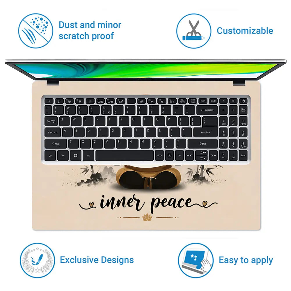 Spiritual Po Inner Peace Zen Laptop Skin - View 5