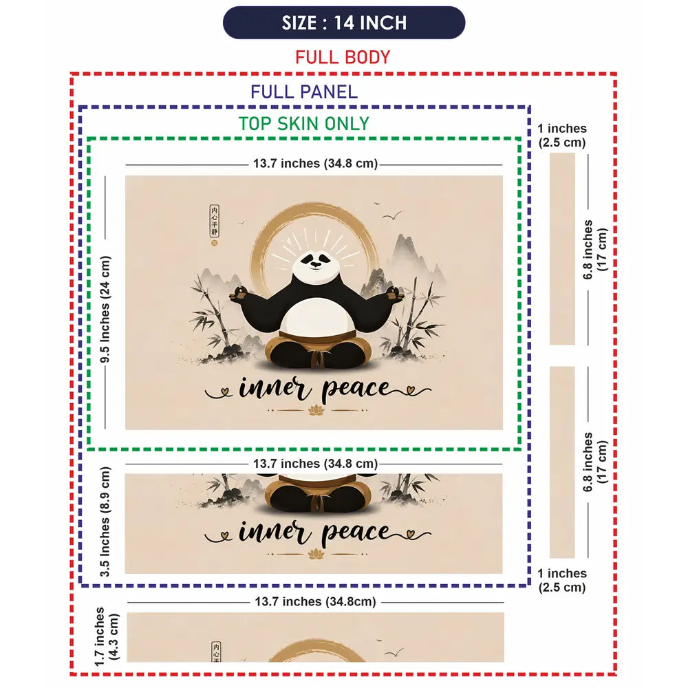 Spiritual Po Inner Peace Zen Laptop Skin - View 7