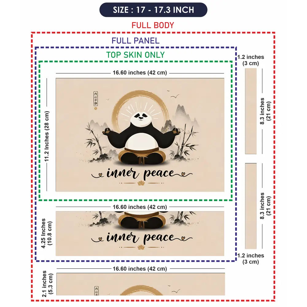 Spiritual Po Inner Peace Zen Laptop Skin - View 9