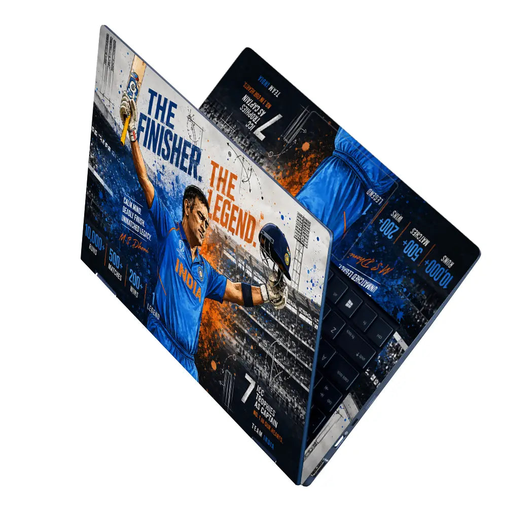 Sports Cricket Dhoni Finisher Legend Laptop Skin - View 2