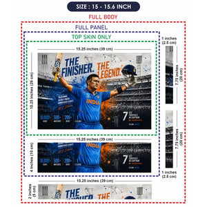 Sports Cricket Dhoni Finisher Legend Laptop Skin - View 8