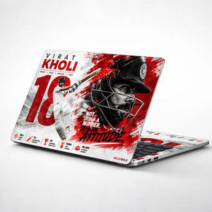 Sports Cricket Kohli Attitude Red Laptop Skin - View 1
